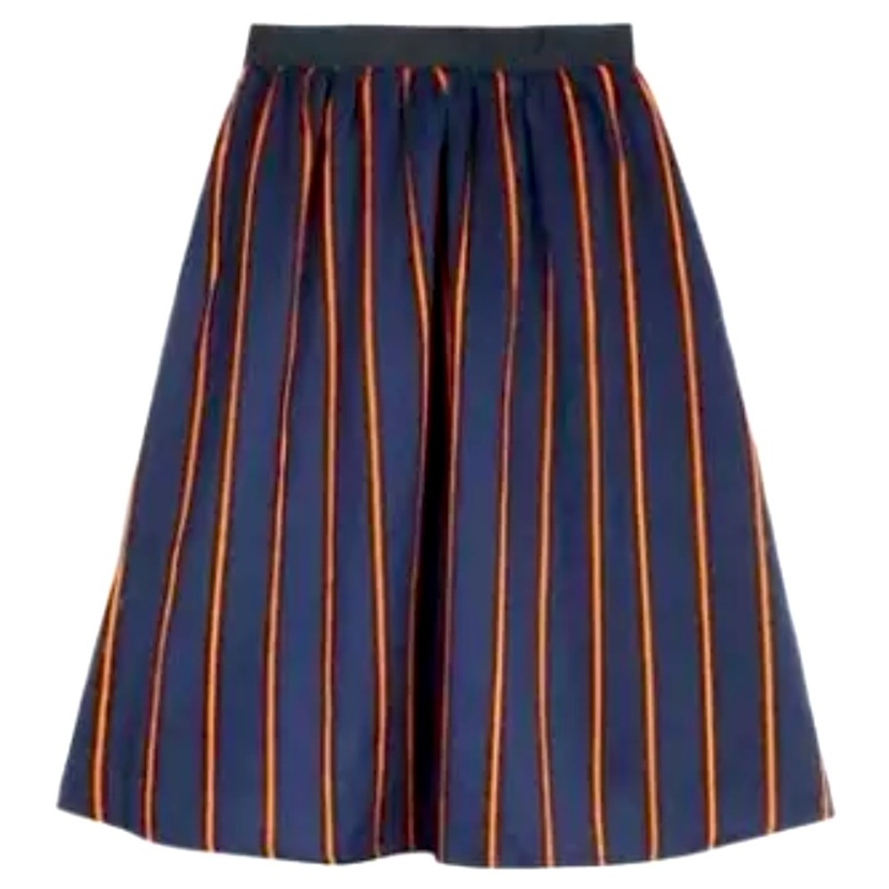 FRNCH Stripe Print Midi Skirt